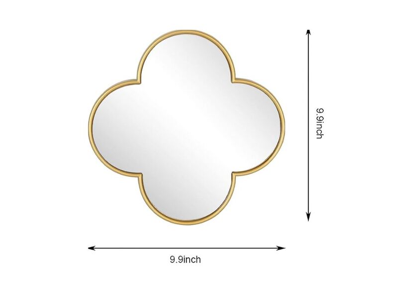 Clover Gold Wall Mirrors &ndash; 3-Pack Modern Home Decor Accent