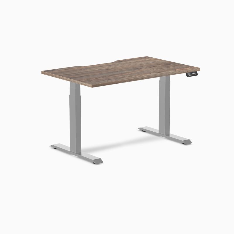 Desky Dual Scalloped Laminate Sit Stand Desk image number 0