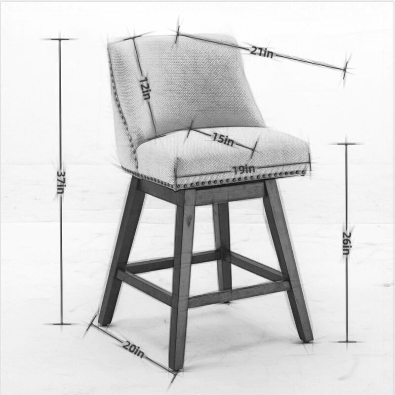 Streamdale Ergonomic Swivel Chair with Curved Back and Cushioned Seat image number 6