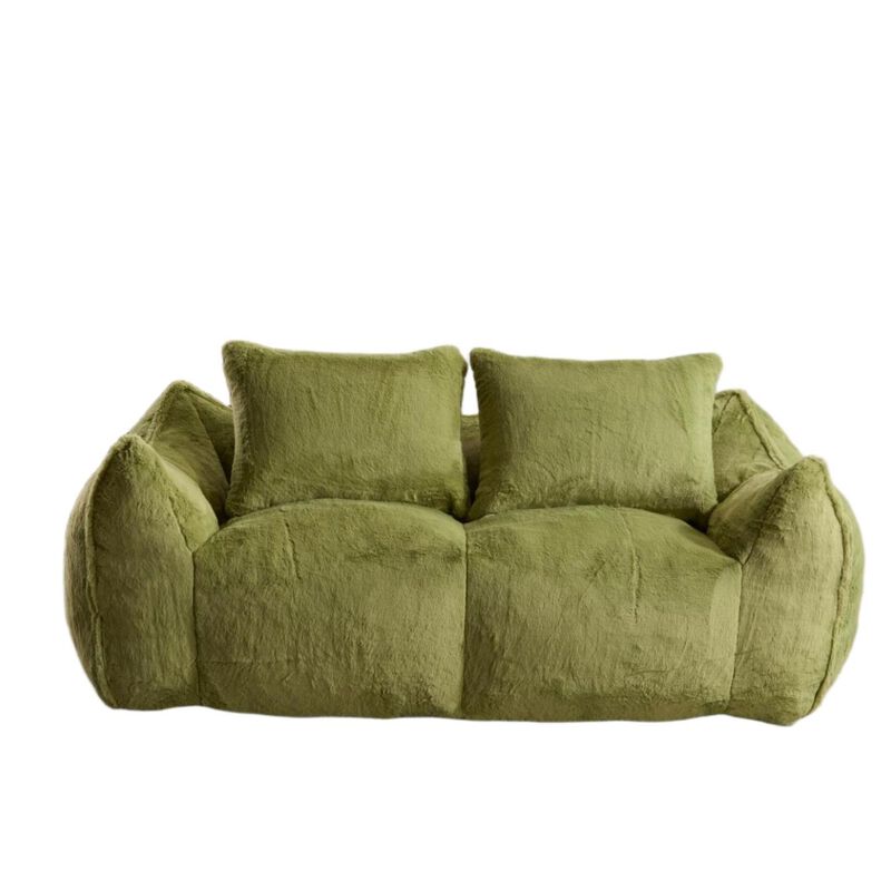 Whisen Giant Bean Bag Couch Ultra Soft Fluffy Loveseat Oversized Chase Lounge Chair with Pillows image number 0