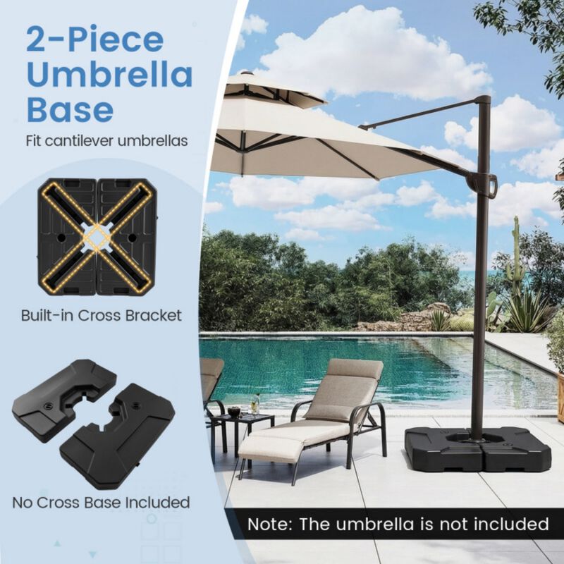 274 LBS Cantilever Patio Umbrella Base with Handles image number 5