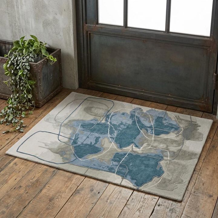 Abstract Hand Tufted Area Rug