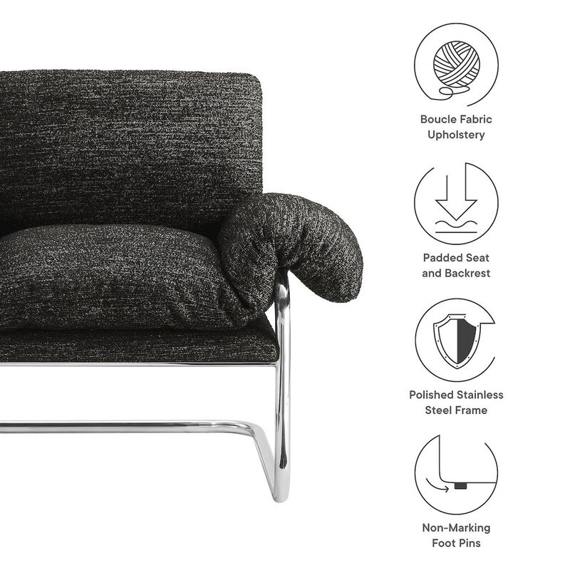 Ansel Boucle Fabric Accent Chair image number 2
