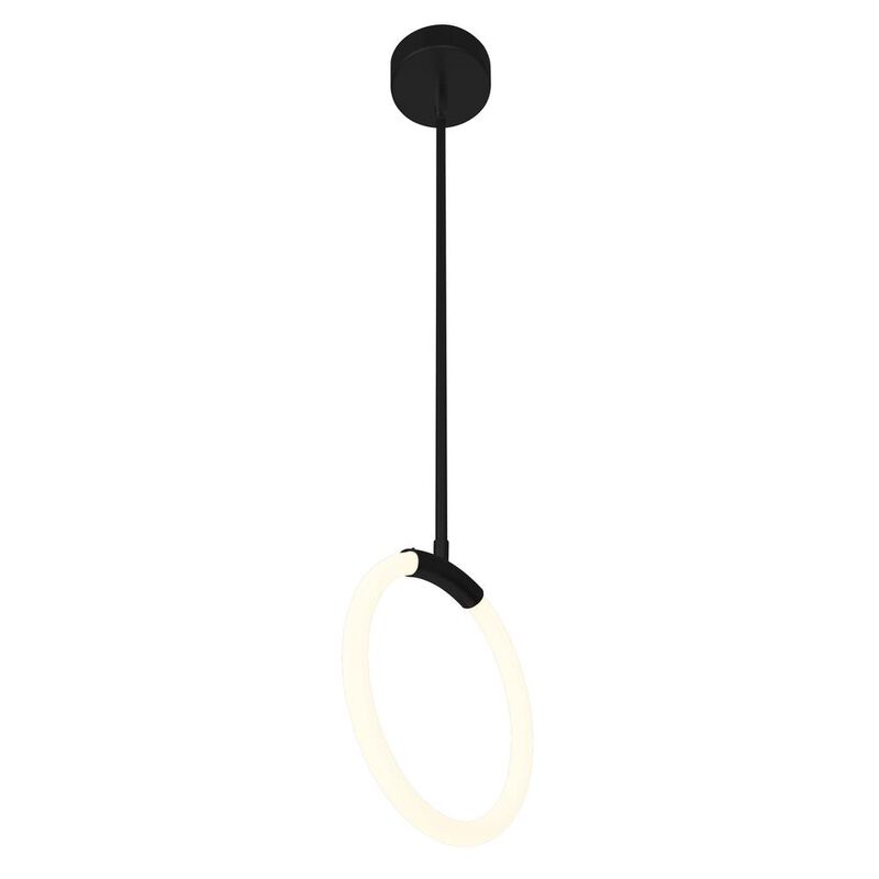CWI Lighting Hoops 1 Light LED Pendant With Black Finish
