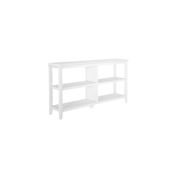 Homezia 30" White Open Bookcase With Two Shelves