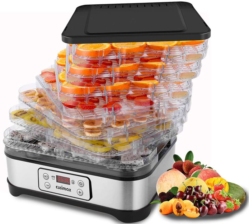 Cusimax Food Dehydrator Machine, Electric Dryer Dehydrators Machine with Digital Timer & Temperature Control, for Fruits, Meat, Vegetables