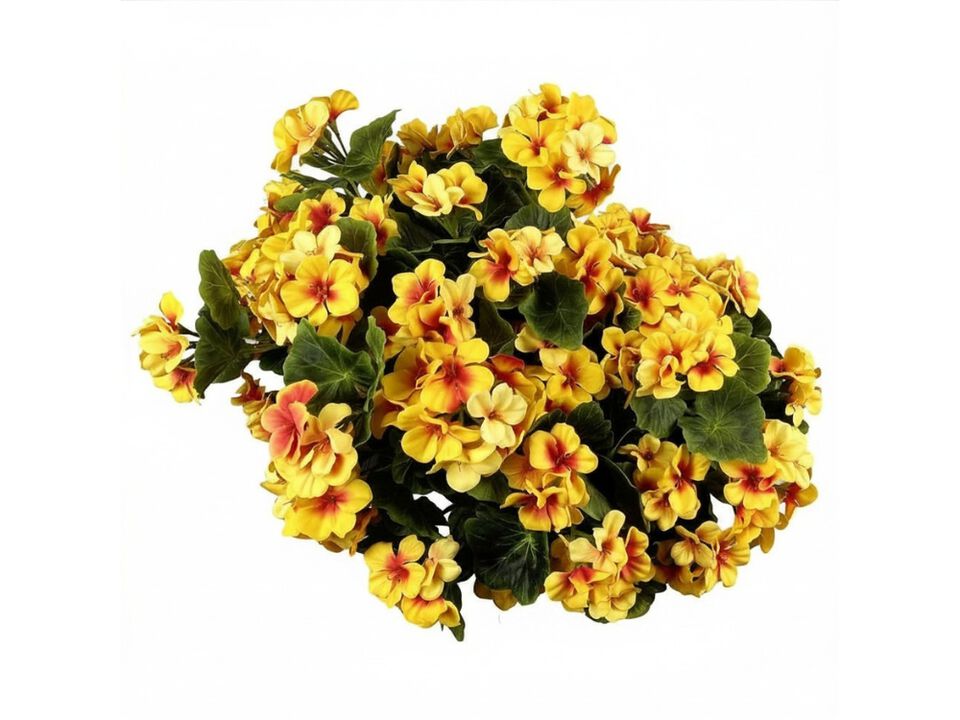 Yellow Artificial Geranium Flowers Outdoor Garden Porch Decor