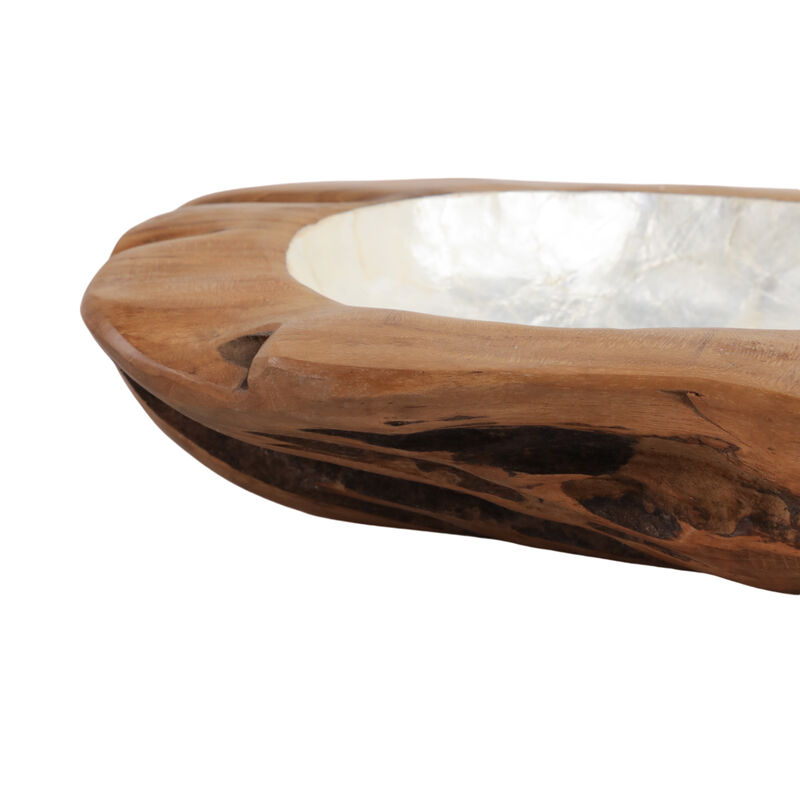 12" Teakwood Bowl W/Capiz image number 4