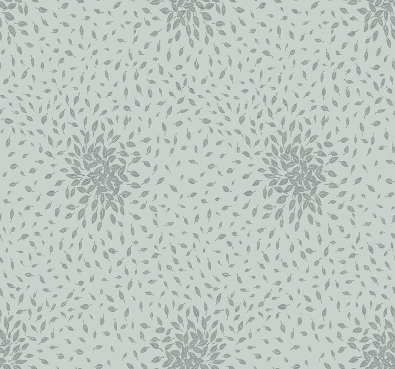 Petite Leaves Spa & Silver Wallpaper