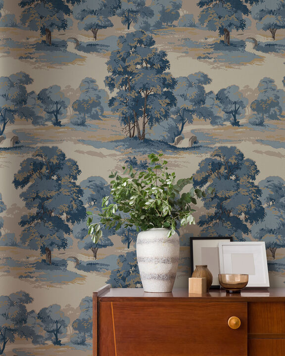 Sherwood Blue Glade Wallpaper
