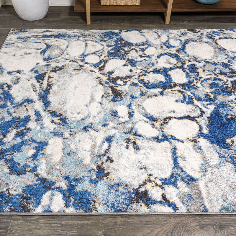 Pebble Marbled Abstract Area Rug