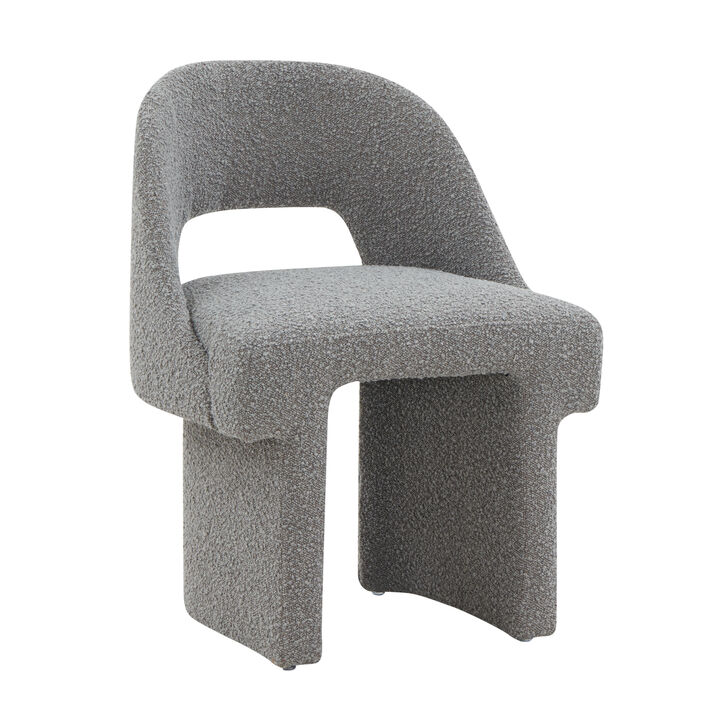 LeisureMod Modern Side Boucle Accent Chair – Quell Collection, Stylish and Cozy Chair for Living Room, Bedroom, and Contemporary Spaces
