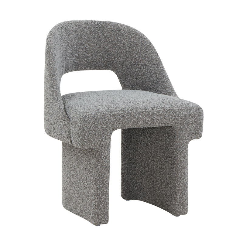 LeisureMod Modern Side Boucle Accent Chair – Quell Collection, Stylish and Cozy Chair for Living Room, Bedroom, and Contemporary Spaces