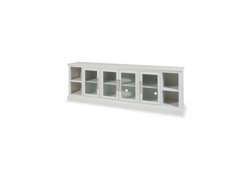 Byron 98" Console with 4 Doors, White