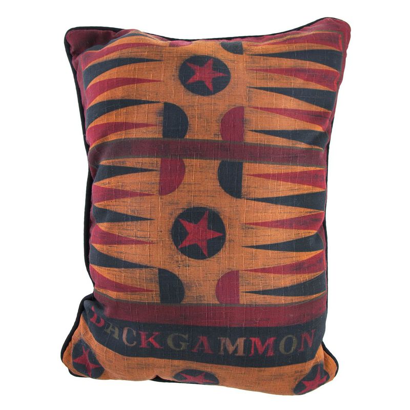 Backgammon Parcheesi Decorative Throw Pillow 13inx18in image number 1