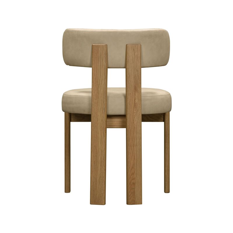 Tov Furniture Odessa Cream Vegan Leather Dining Chair image number 4