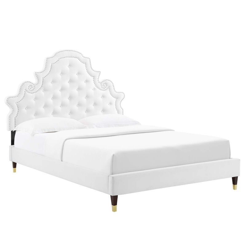 Modway - Gwyneth Tufted Performance Velvet Full Platform Bed image number 0