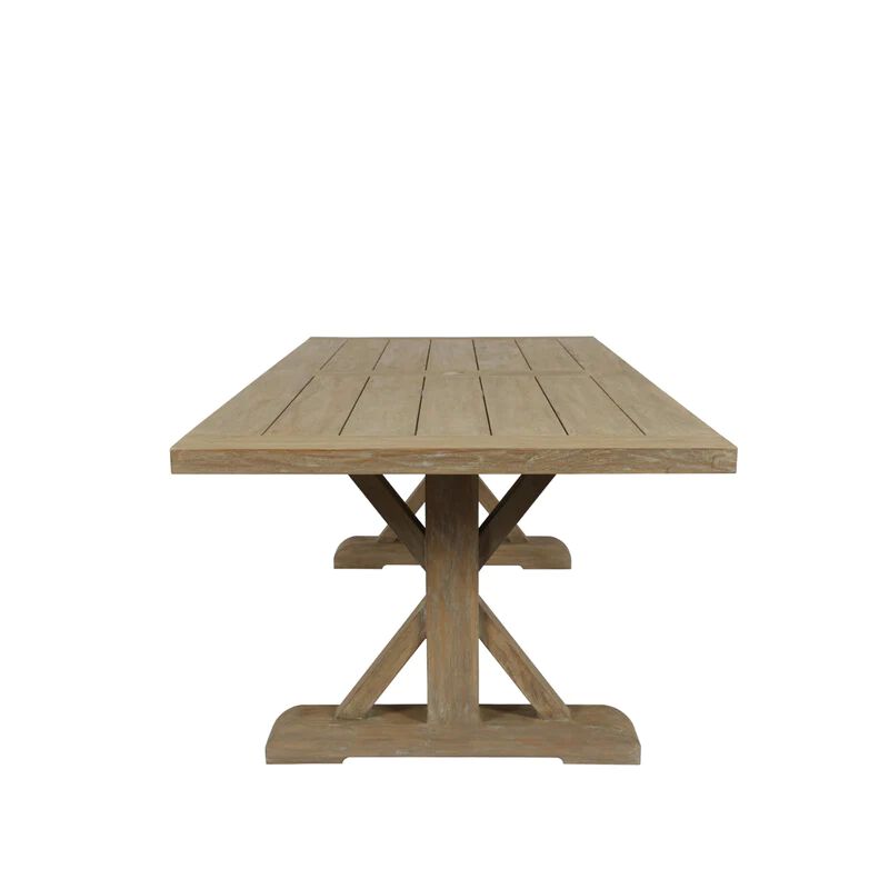 Coastal Teak 94" Trestle Dining Table image number 4