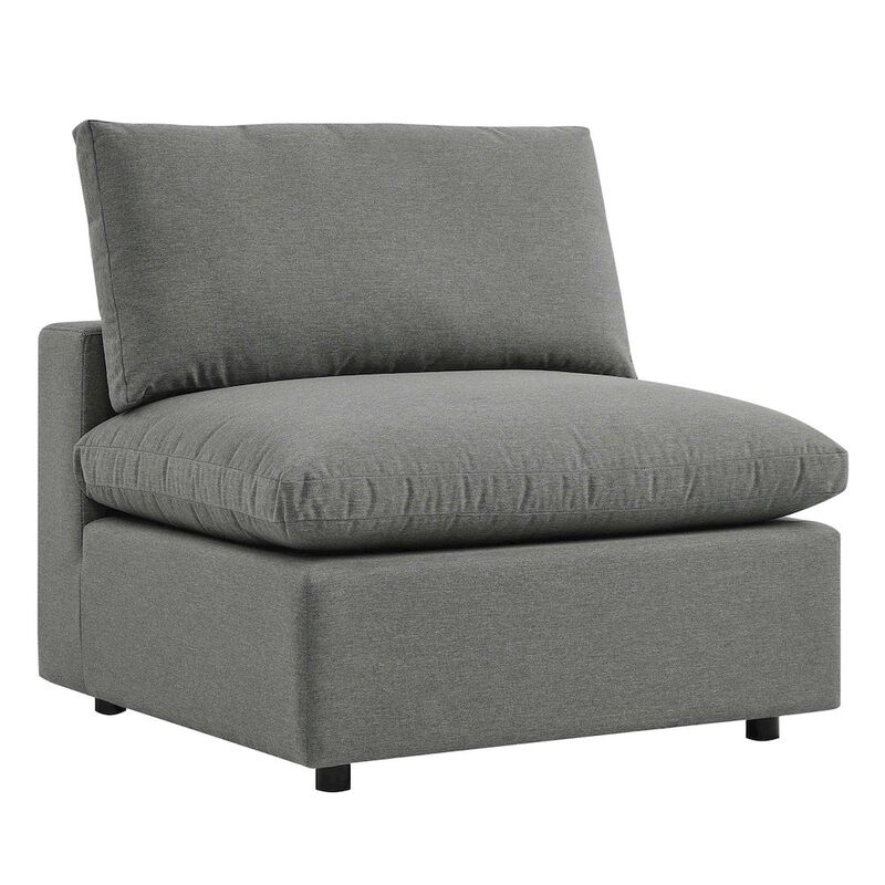 Commix Overstuffed Outdoor Patio Armless Chair image number 0