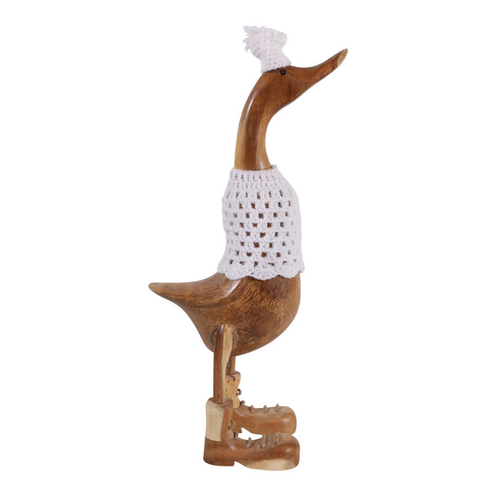 20x6" Teakwood Winter Duck