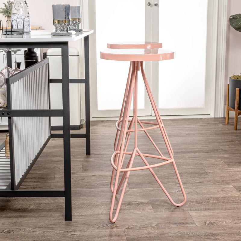 Trinity Modern Industiral Iron Tripod Backless Bar Stool