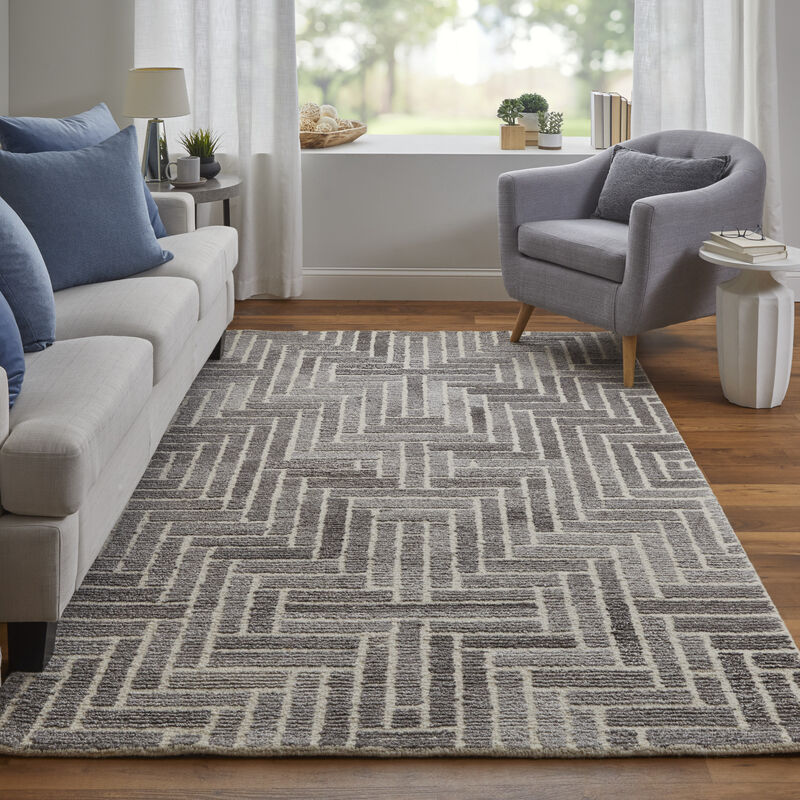 Asher 8768F Taupe/Gray/Tan 5' x 8' Rug image number 2