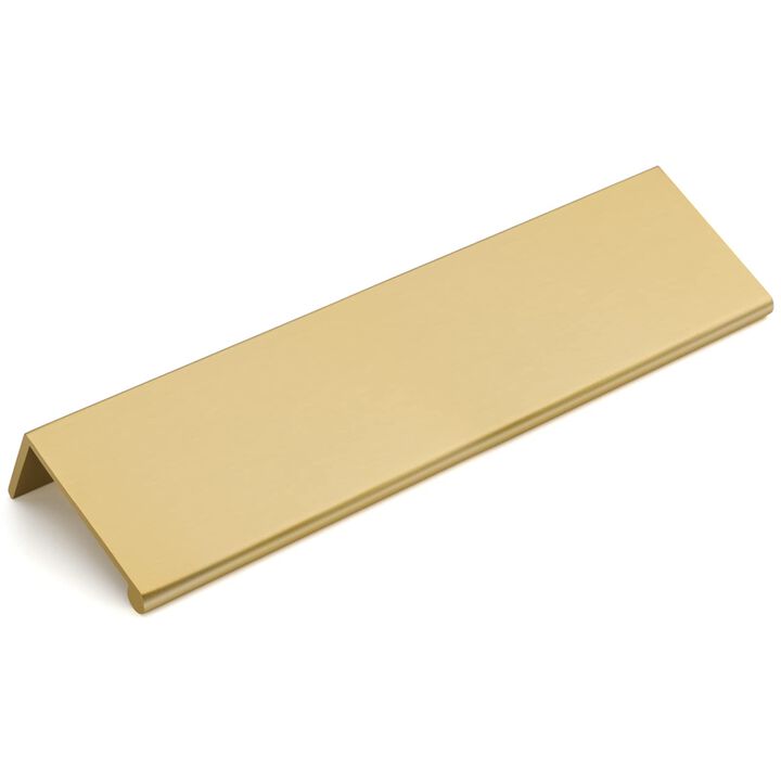 goldenwarm 5 Pack Gold Finger Edge Pulls Drawer Finger Pulls Champagne Gold Kitchen Hardware Handles Bedroom Dresser Drawers,5in