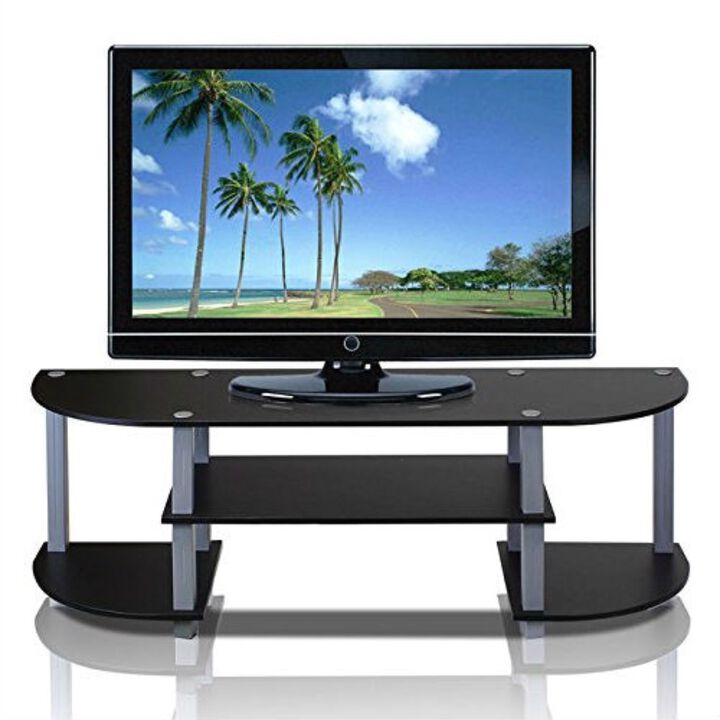 Hivvago Contemporary Grey and Black TV Stand - Fits up to 42-inch TV