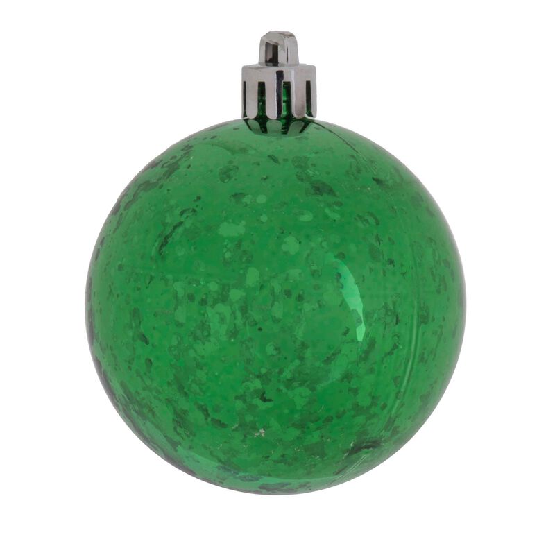 Vickerman 10" Christmas Ornament Ball, Green Shiny Mercury Finish, Shatterproof Plastic, Holiday Christmas Tree Decoration image number 0