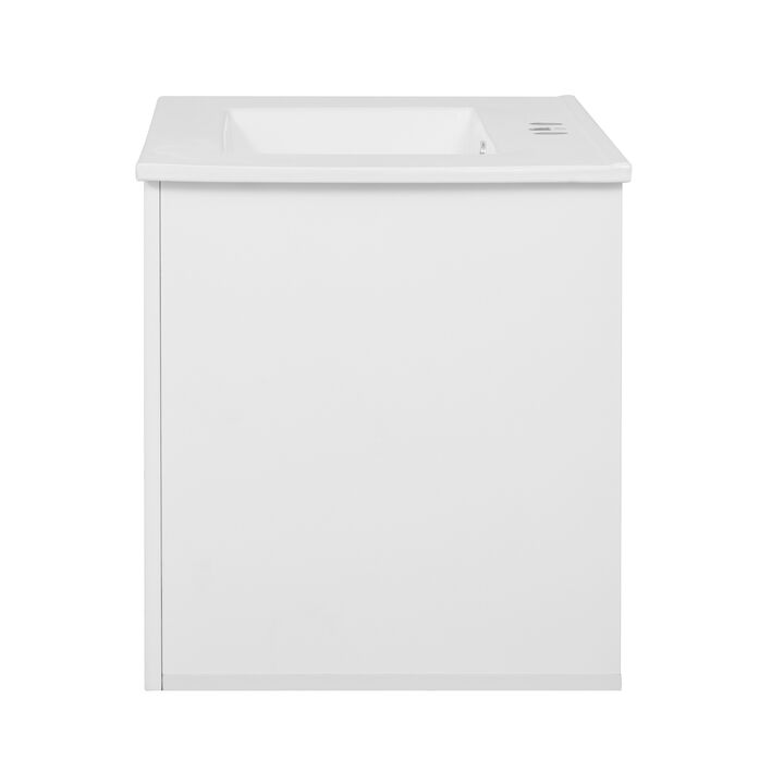 ELEMENT ACE Vintage Bathroom Vanity with Ceramic Sink and Storage Cabinet
