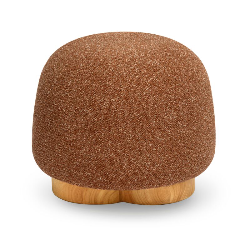 Oopa Cream Contract-Grade Straight Vegan Shearling Swivel Ottoman image number 0