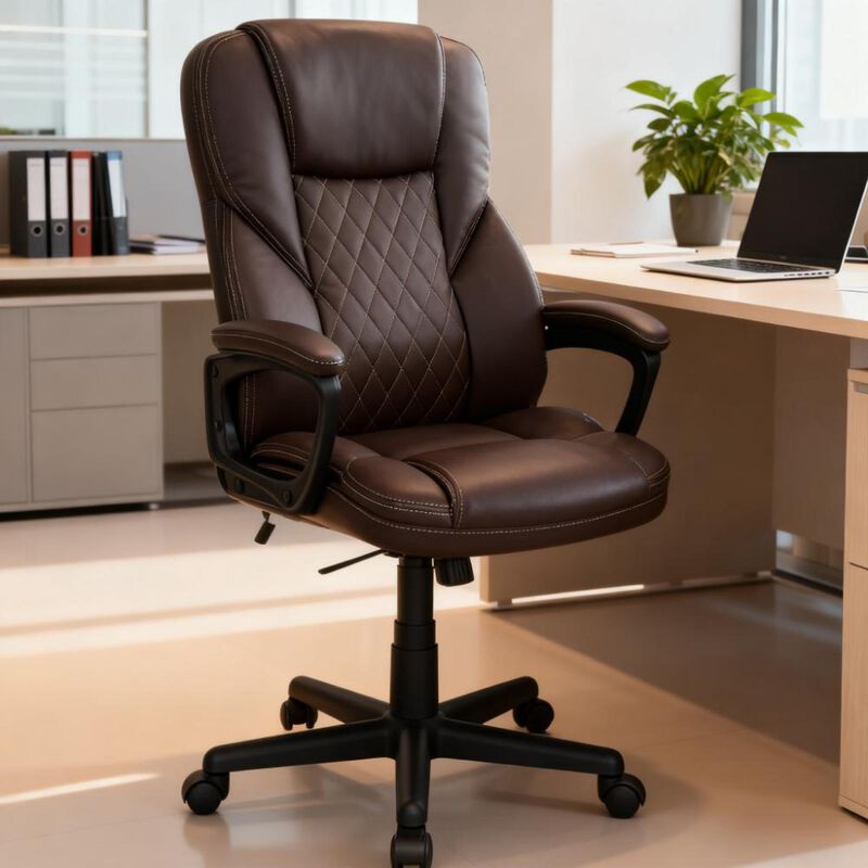 GOODSILO Ergonomic High Back Executive Desk Chair with Adjustable Height and Swivel Function image number 1