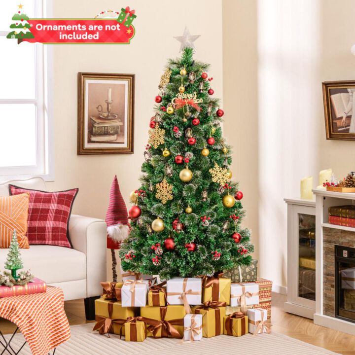 Pre-Lit Artificial Christmas Tree for Holiday D&eacute;cor, Realistic Pine with Easy Setup