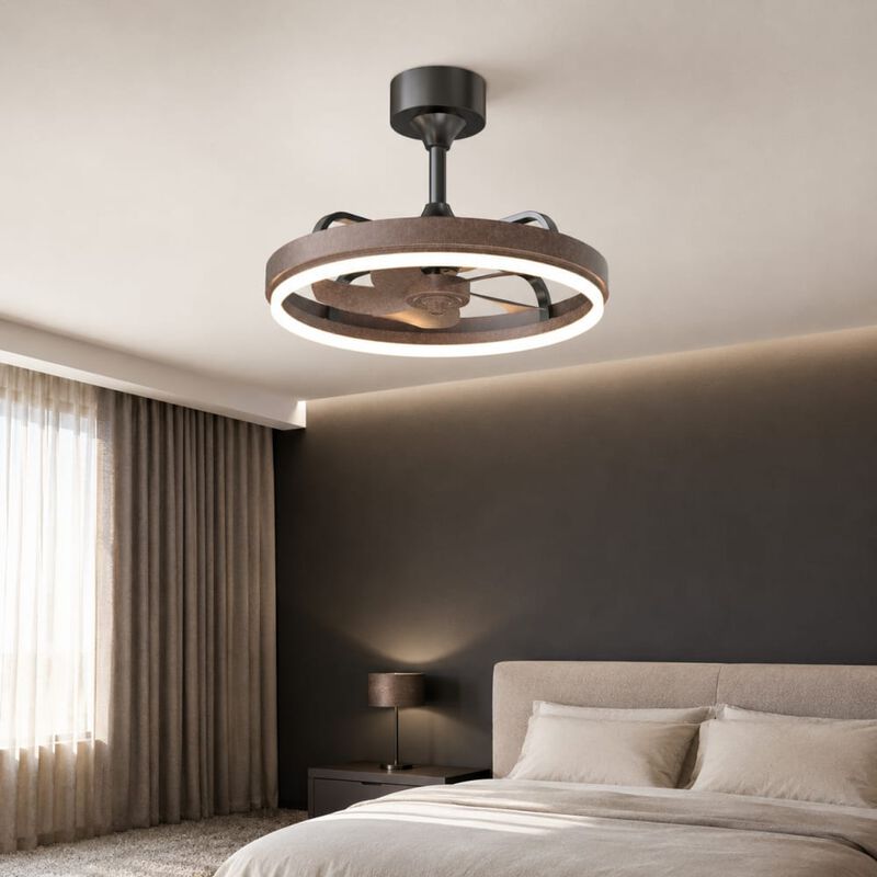 ELEMENT ACE Dimmable LED Ceiling Fan with Remote App Control, Quiet DC Motor, Six Speeds, Reversible Downrod Mount image number 3