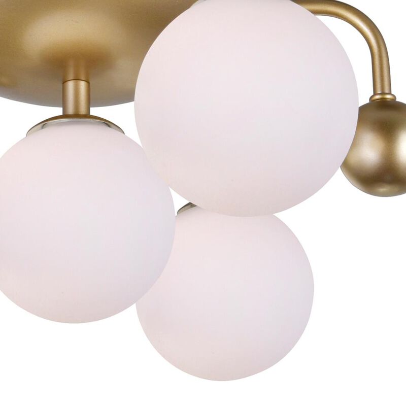 Element 4 Light Flush Mount With Sun Gold Finish