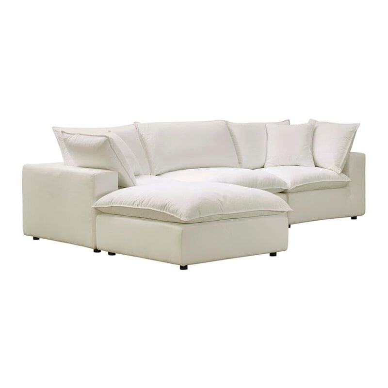 Cali Natural Performance Fabric Modular 4 Piece Sectional image number 3