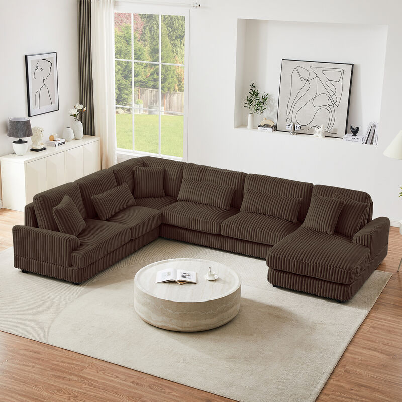Merax Oversized Sectional Sofa U-shaped Sofa