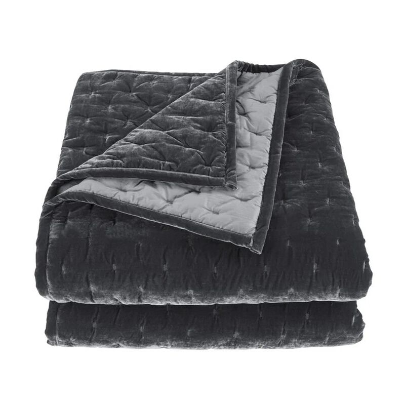 Stella Pintuck Slate Twin Quilt Set image number 0