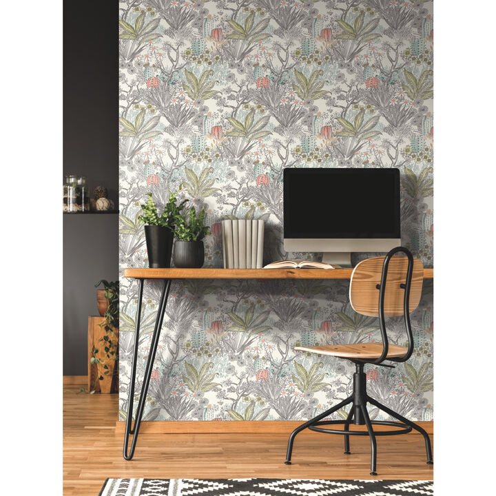 Flowering Desert Grey Wallpaper