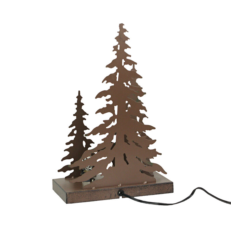 Rustic Metal Black Bear Forest Accent Lamp Decorative Woodland Cabin Home Decor image number 4