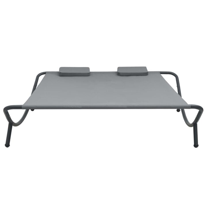 vidaXL Outdoor Lounge Bed Fabric Anthracite