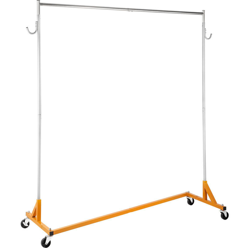 Rolling Z Garment Rack with Lockable Wheels, Industrial Clothing Rack image number 7