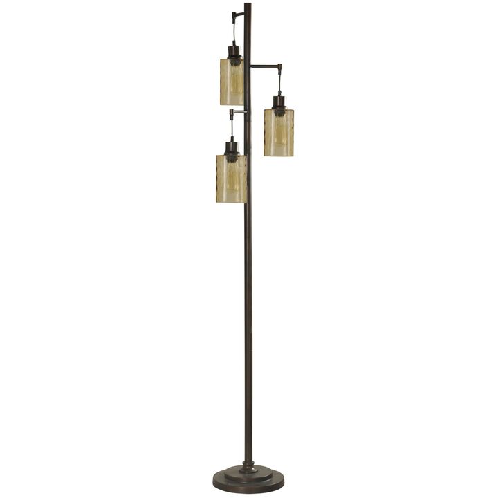 Dimpled Glass Floor Lamp (Set of 2)