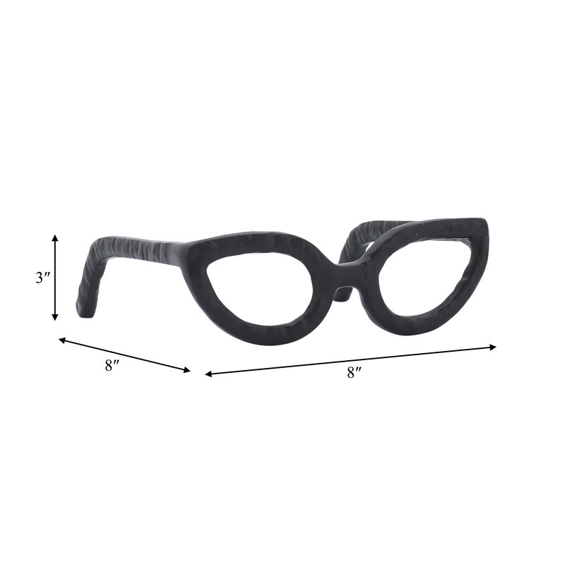 Black Cat Eye Glasses Sculpture