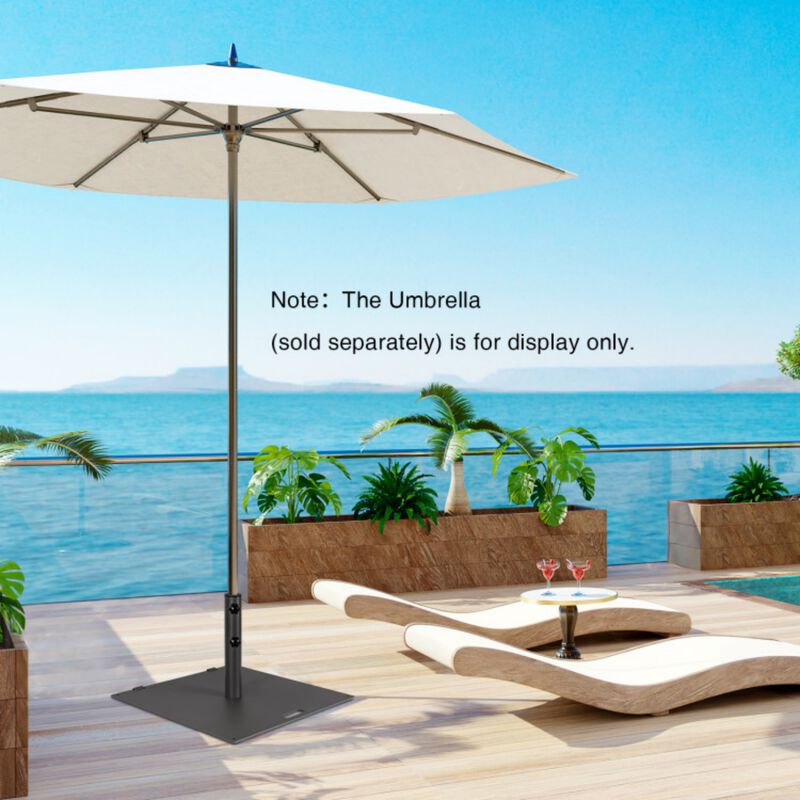 24 Inch Square Patio Umbrella Base 50 LBS Weighted image number 1