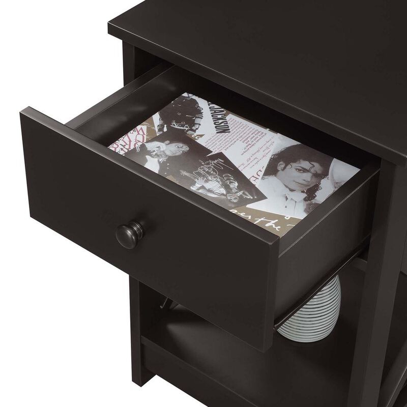 Convenience Concepts Oxford 1 Drawer End Table Espresso