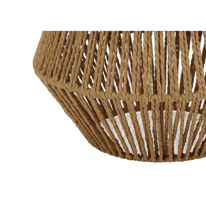 Monarch Specialties I 9628 - Lighting, 22"H, Table Lamp, Brown Rope, Beige Shade, Transitional
