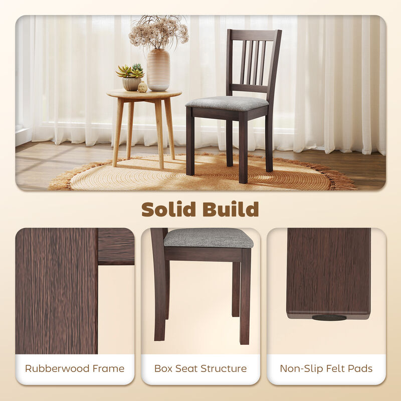 Hivvago Kitchen Chairs Set of 2 with Rubberwood Legs image number 4