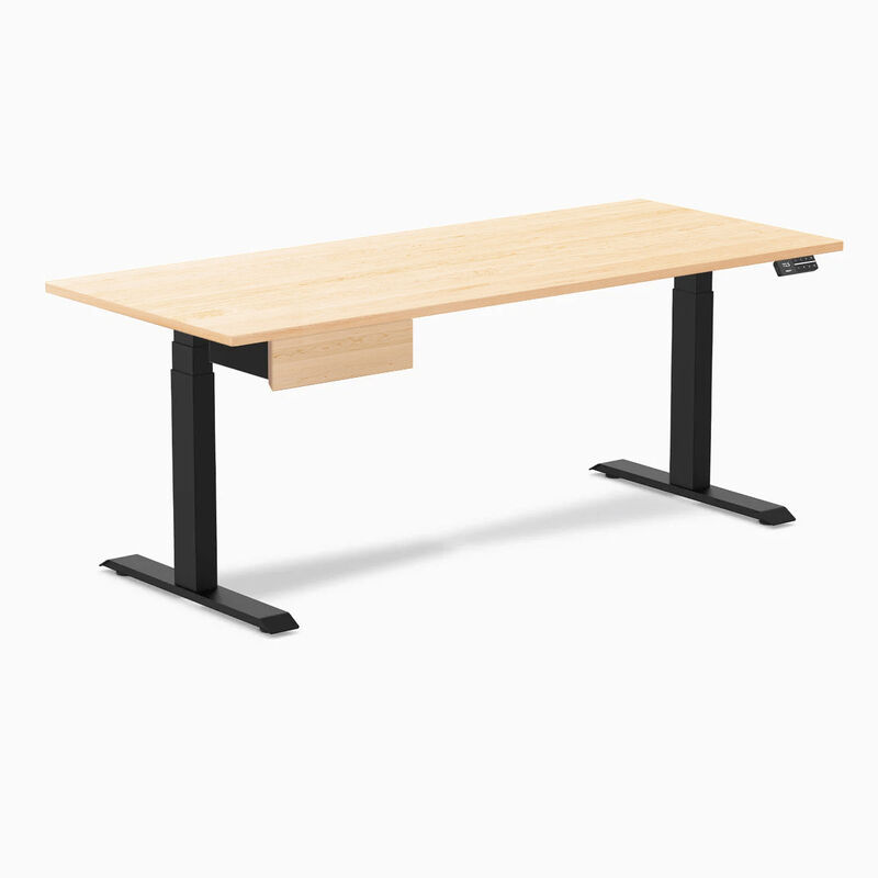 Desky Dual Hardwood Standing Desk With Drawer image number 0