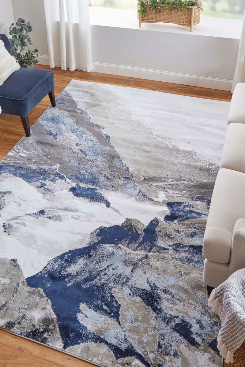 Gaspar 3838F Gray/White 5'2" x 7'2" Rug image number 3